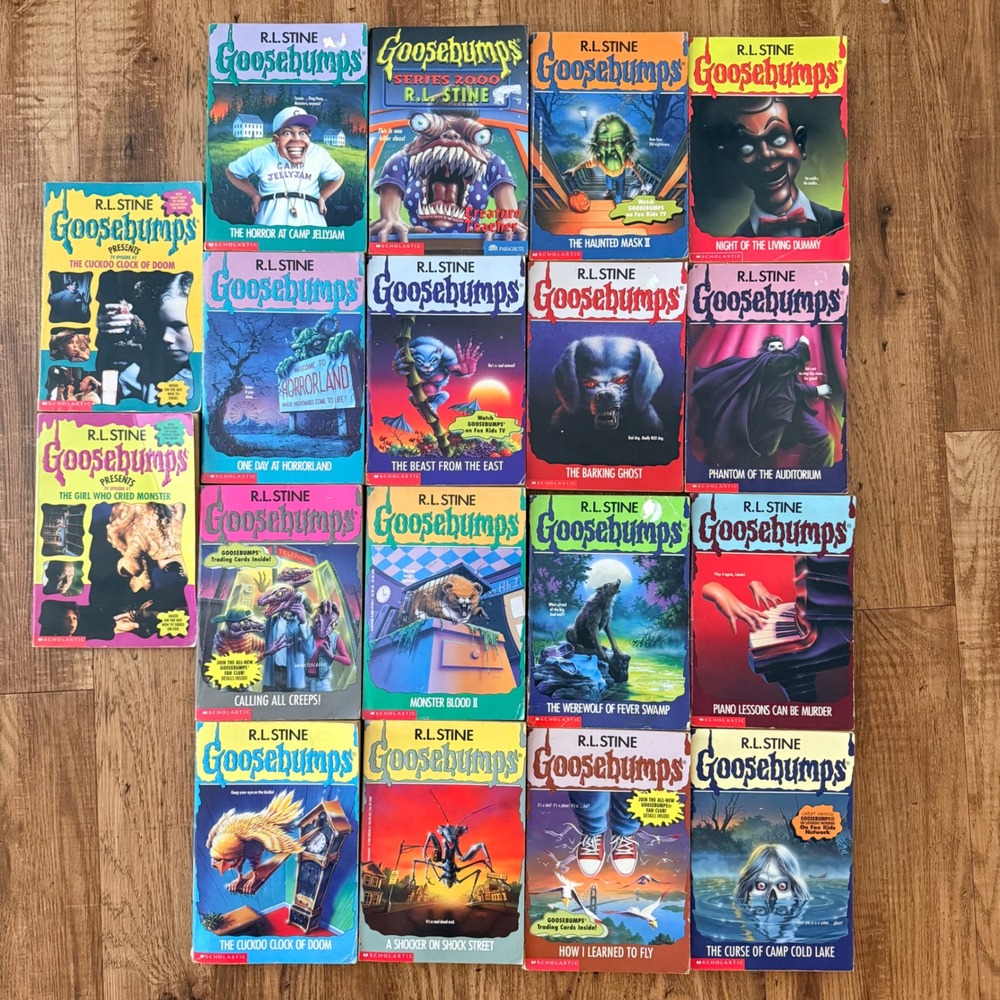 Vintage Goosebumps Book Lot 18 R.L. Stine Scholastic 1990s Horror Series 2000